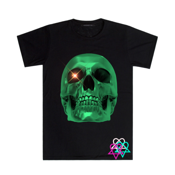 Green Skull with golden eye TShirt